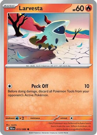 [PKM] Larvesta (015/086) [Scarlet & Violet: Black Bolt]