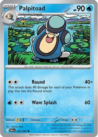 [PKM] Palpitoad (020/086) [Scarlet & Violet: Black Bolt]
