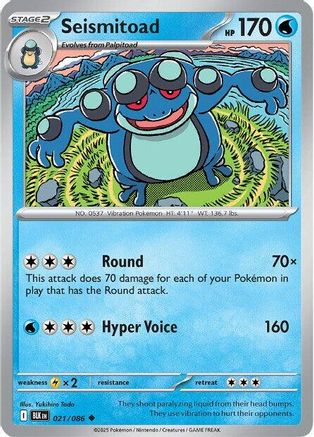 [PKM] Seismitoad (021/086) [Scarlet & Violet: Black Bolt]