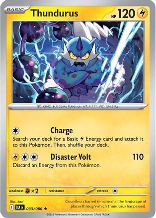 [PKM] Thundurus (033/086) [Scarlet & Violet: Black Bolt]