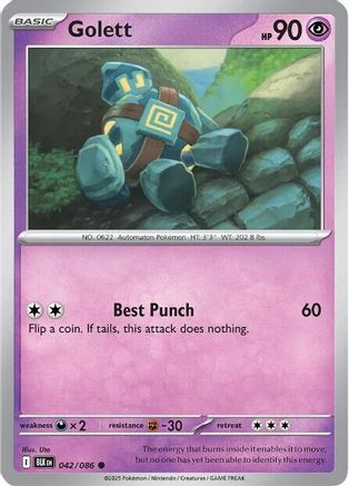 [PKM] Golett (042/086) [Scarlet & Violet: Black Bolt]