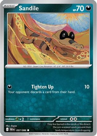 [PKM] Sandile (057/086) [Scarlet & Violet: Black Bolt]