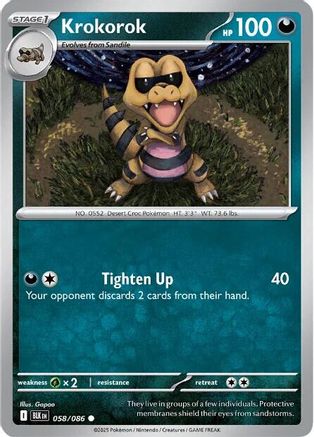 [PKM] Krokorok (058/086) [Scarlet & Violet: Black Bolt]