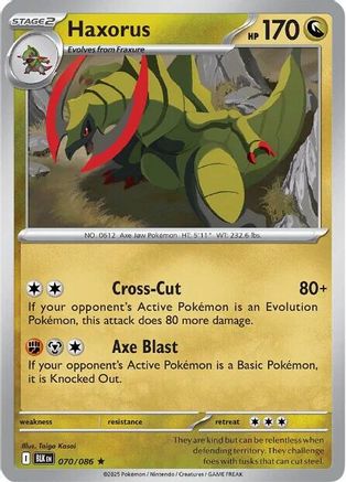 [PKM] Haxorus (070/086) [Scarlet & Violet: Black Bolt]