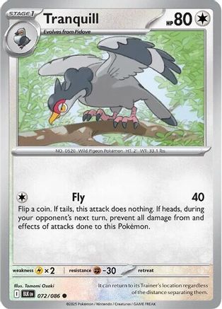 [PKM] Tranquill (072/086) [Scarlet & Violet: Black Bolt]