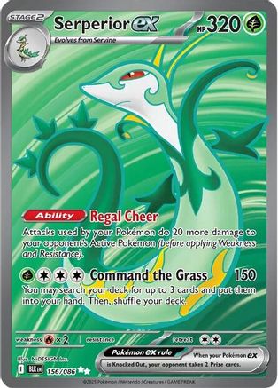 [PKM] Serperior ex (156/086) [Scarlet & Violet: Black Bolt]