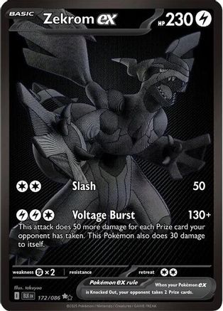 [PKM] Zekrom ex (172/086) [Scarlet & Violet: Black Bolt]