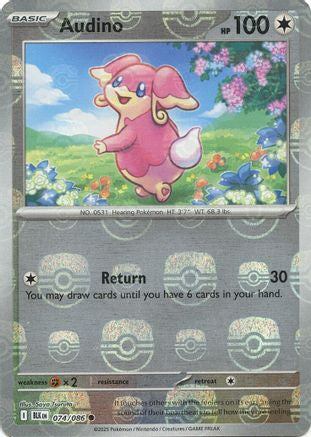 [PKM] Audino (074/086) (Master Ball Pattern) [Scarlet & Violet: Black Bolt]