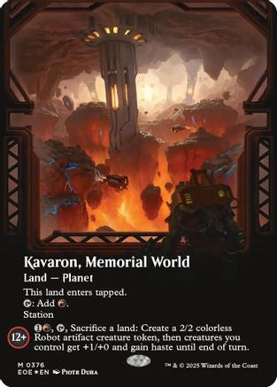 {@@ EOE R} Kavaron, Memorial world (Borderless) (Galaxy Foil) [Edge of Eternities][EOE 376]