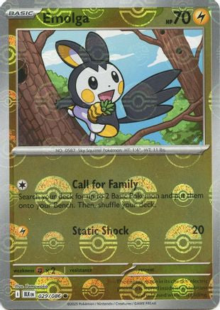 [PKM] Emolga (029/086) (Poke Ball Pattern) [Scarlet & Violet: Black Bolt]