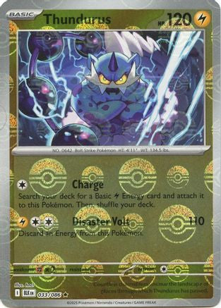 [PKM] Thundurus (033/086) (Poke Ball Pattern) [Scarlet & Violet: Black Bolt]