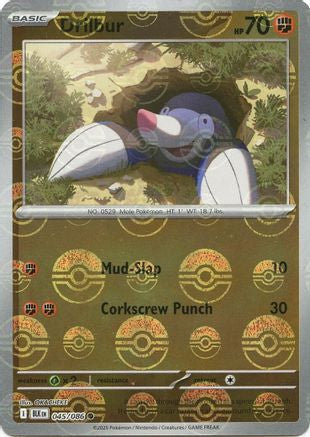 [PKM] Drilbur (045/086) (Poke Ball Pattern) [Scarlet & Violet: Black Bolt]