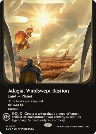 {@@ EOE R} Adagia, Windswept Bastion (Borderless) (Galaxy Foil) [Edge of Eternities][EOE 372]