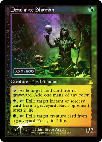 {R} Deathrite Shaman (Retro) (Serialized) [Ravnica Remastered][SR RVR 363]