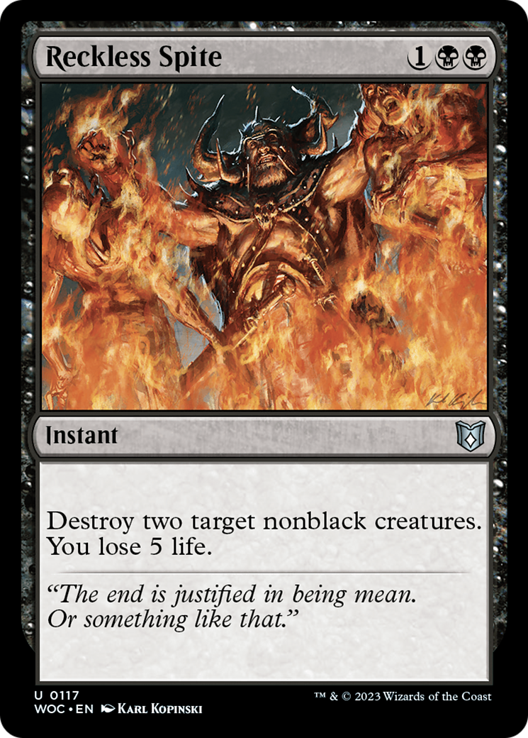 {C} Reckless Spite [Wilds of Eldraine Commander][WOC 117]
