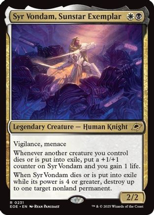 {@@ EOE R} Syr Vondam, Sunstar Exemplar [Edge of Eternities][EOE 231]