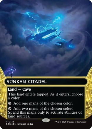 {R} Sunken Citadel (0131) (Borderless) (Galaxy Foil) [Edge of Eternities: Stellar Sights][EOS 131]