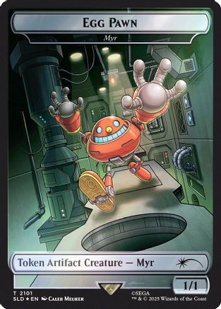Egg Pawn - Myr Token (Rainbow Foil) [SLD 2101]  Foil