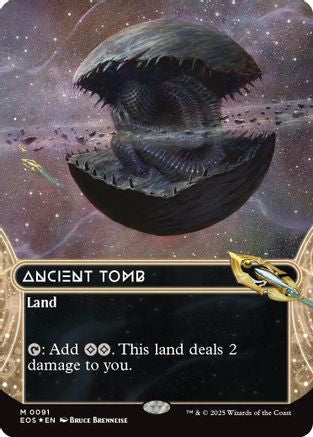 {@@ EOC R} Ancient Tomb (0091) (Borderless) (Galaxy Foil) [Edge of Eternities: Stellar Sights][EOS 091]