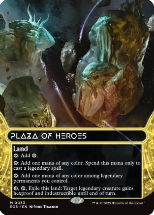 {R} Plaza of Heroes (0033) (Borderless) [Edge of Eternities: Stellar Sights][EOS 033]