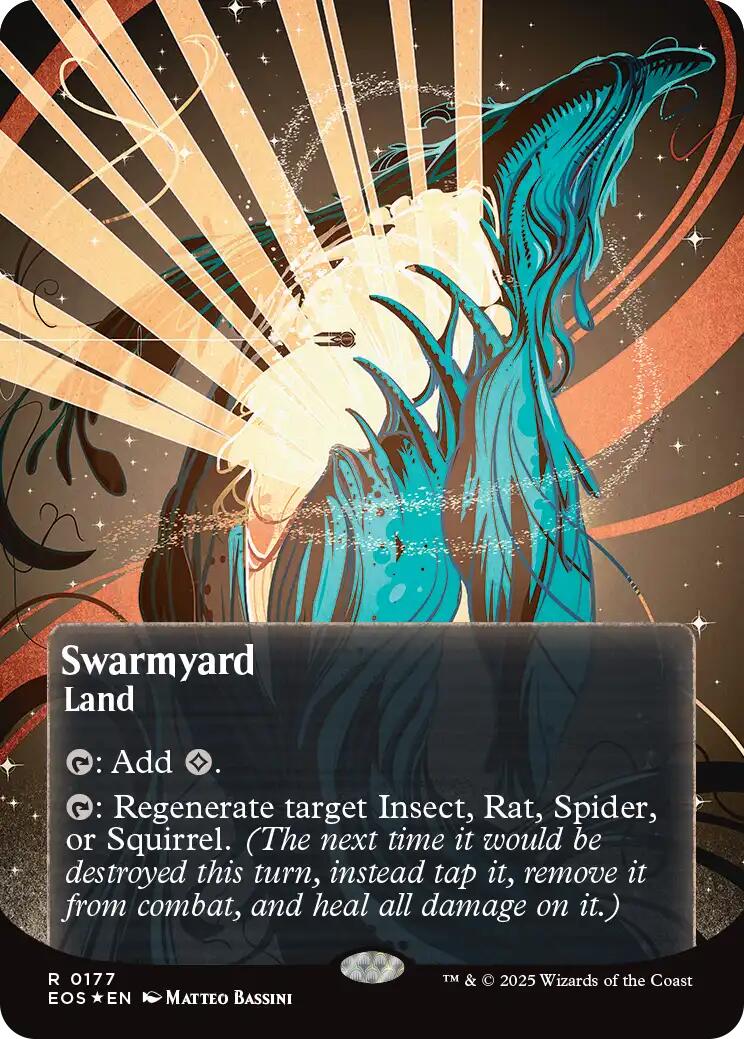 {R} Swarmyard (0117) (Borderless) (Galaxy Foil) [Edge of Eternities: Stellar Sights][EOS 177]