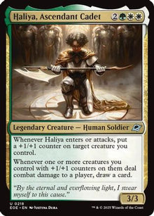 {@C} Haliya, Ascendant Cadet [Edge of Eternities][EOE 218]