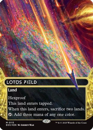 {R} Lotus Field (0113) (Borderless) (Galaxy Foil) [Edge of Eternities: Stellar Sights][EOS 113]