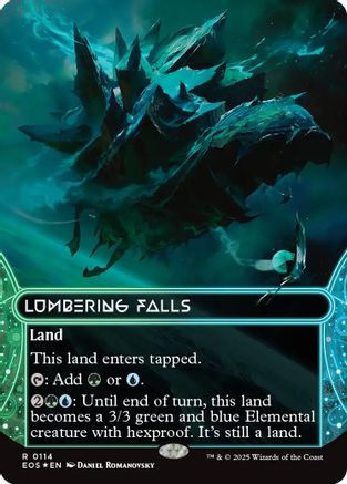 {R} Lumbering Falls (0114) (Borderless) (Galaxy Foil) [Edge of Eternities: Stellar Sights][EOS 114]