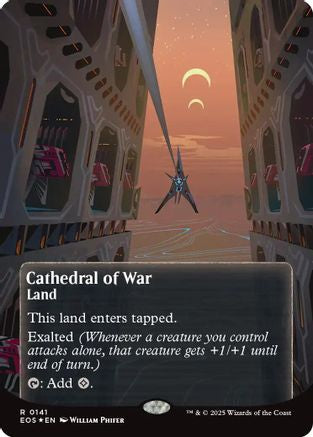 {R} Cathedral of War (0141) (Poster) (Galaxy Foil) [Edge of Eternities: Stellar Sights][EOS 141]