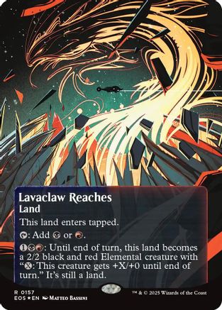 {R} Lavaclaw Reaches (0157) (Poster) (Galaxy Foil) [Edge of Eternities: Stellar Sights][EOS 157]