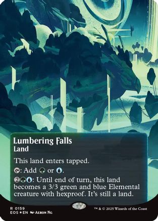 {R} Lumbering Falls (0159) (Poster) (Galaxy Foil) [Edge of Eternities: Stellar Sights][EOS 159]