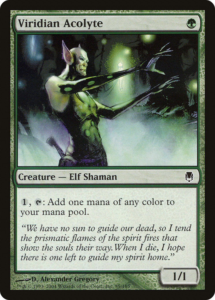 {C} Viridian Acolyte [Darksteel][DST 089]