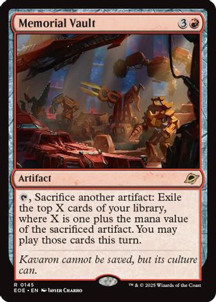 {@@ EOE R} Memorial Vault [Edge of Eternities][EOE 145]