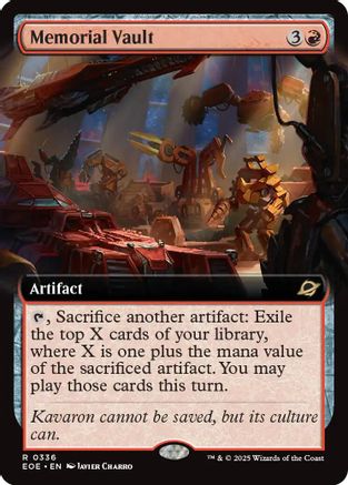{@@ EOE R} Memorial Vault (Extended Art) [Edge of Eternities][EOE 336]