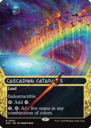 {@@ EOC R} Cascading Cataracts (0005) (Borderless) [Edge of Eternities: Stellar Sights][EOS 005]
