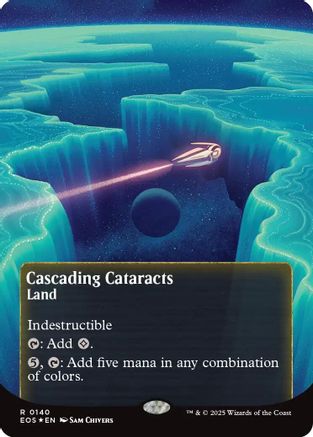 {R} Cascading Cataracts (0140) (Poster) (Galaxy Foil) [Edge of Eternities: Stellar Sights][EOS 140]