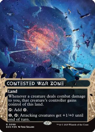 {R} Contested War Zone (0098) (Borderless) (Galaxy Foil) [Edge of Eternities: Stellar Sights][EOS 098]