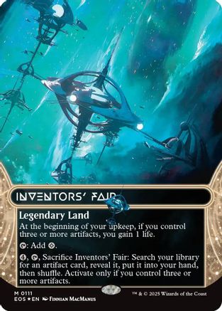 {R} Inventors' Fair (0111) (Borderless) (Galaxy Foil) [Edge of Eternities: Stellar Sights][EOS 111]