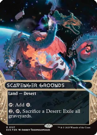 {@@ EOC R} Scavenger Grounds (0127) (Borderless) (Galaxy Foil) [Edge of Eternities: Stellar Sights][EOS 127]