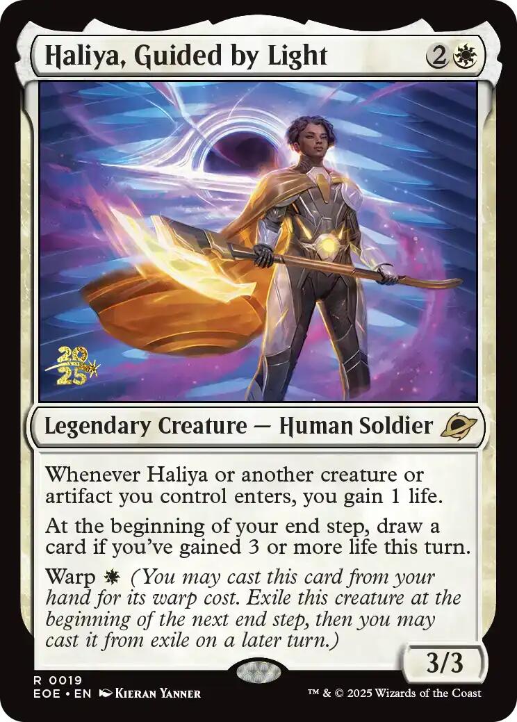 {@@ EOE R} Haliya, Guided by Light [Edge of Eternities Prerelease Promos][EOE 019]