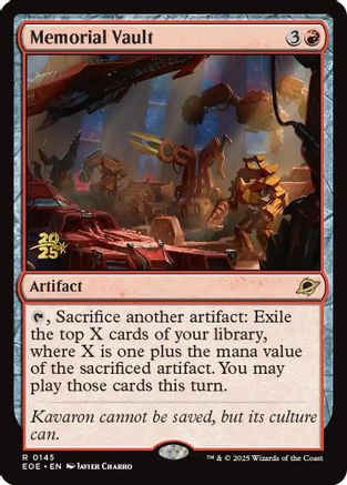 {@@ EOE R} Memorial Vault [Edge of Eternities Prerelease Promos][EOE 145]