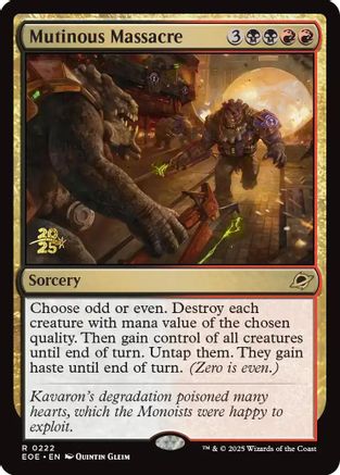 {@@ EOE R} Mutinous Massacre [Edge of Eternities Prerelease Promos][EOE 222]