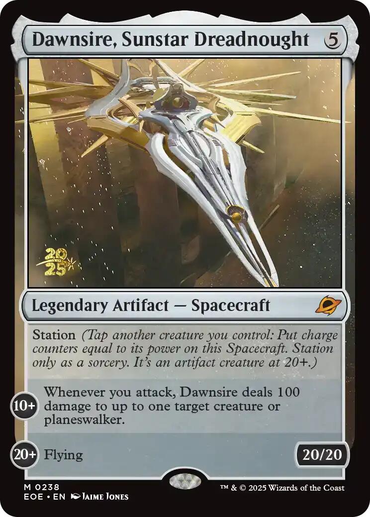 {@@ EOE R} Dawnsire, Sunstar Dreadnought [Edge of Eternities Prerelease Promos][EOE 238]
