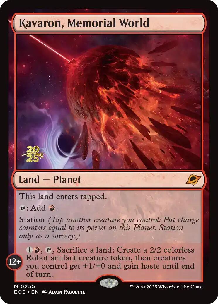 {@@ EOE R} Kavaron, Memorial World [Edge of Eternities Prerelease Promos][EOE 255]