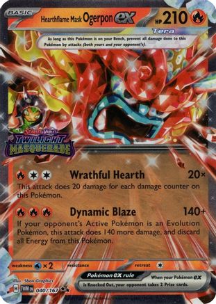 [PKM] Hearthflame Mask Ogerpon ex (040/167) (Stamped) [Miscellaneous Cards]