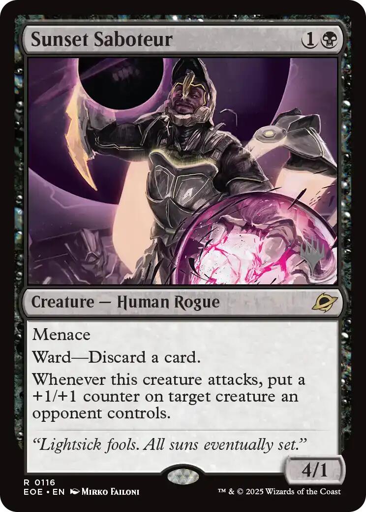 {@@ EOE R} Sunset Saboteur [Edge of Eternities Promo Pack][EOE 116]