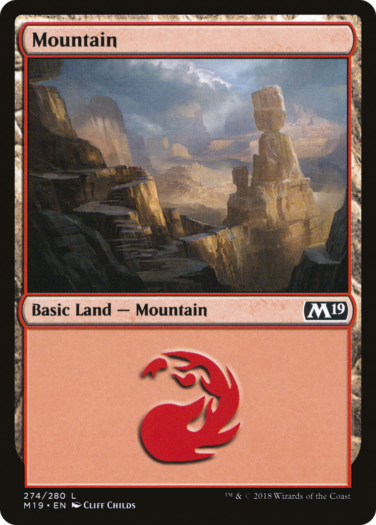 {B}[M19 274] Mountain (274) [Core Set 2019]
