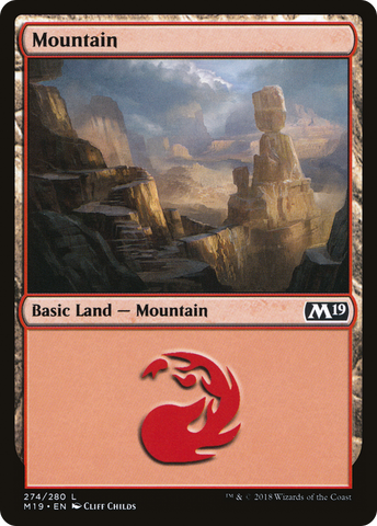 {B}[M19 274] Mountain (274) [Core Set 2019]