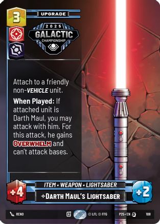 Darth Maul's Lightsaber (108) (108) [Organized Play Promos]
