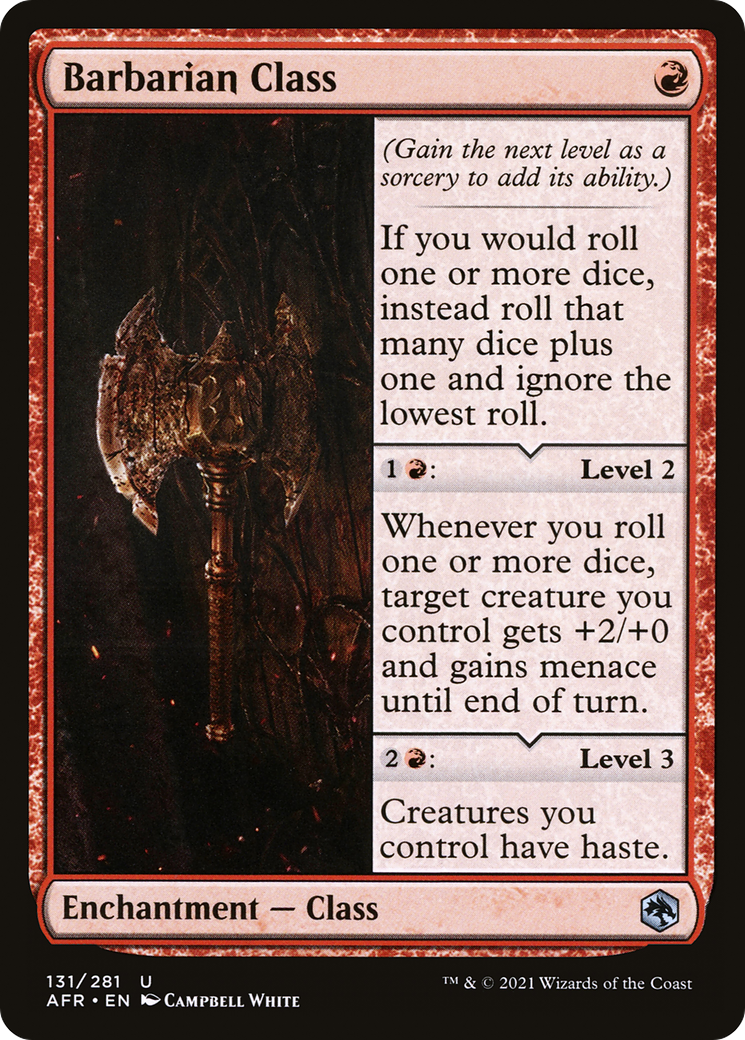 {C} Barbarian Class [Dungeons & Dragons: Adventures in the Forgotten Realms][AFR 131]